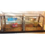 Antique Pharmacy Shop Counter Display Case