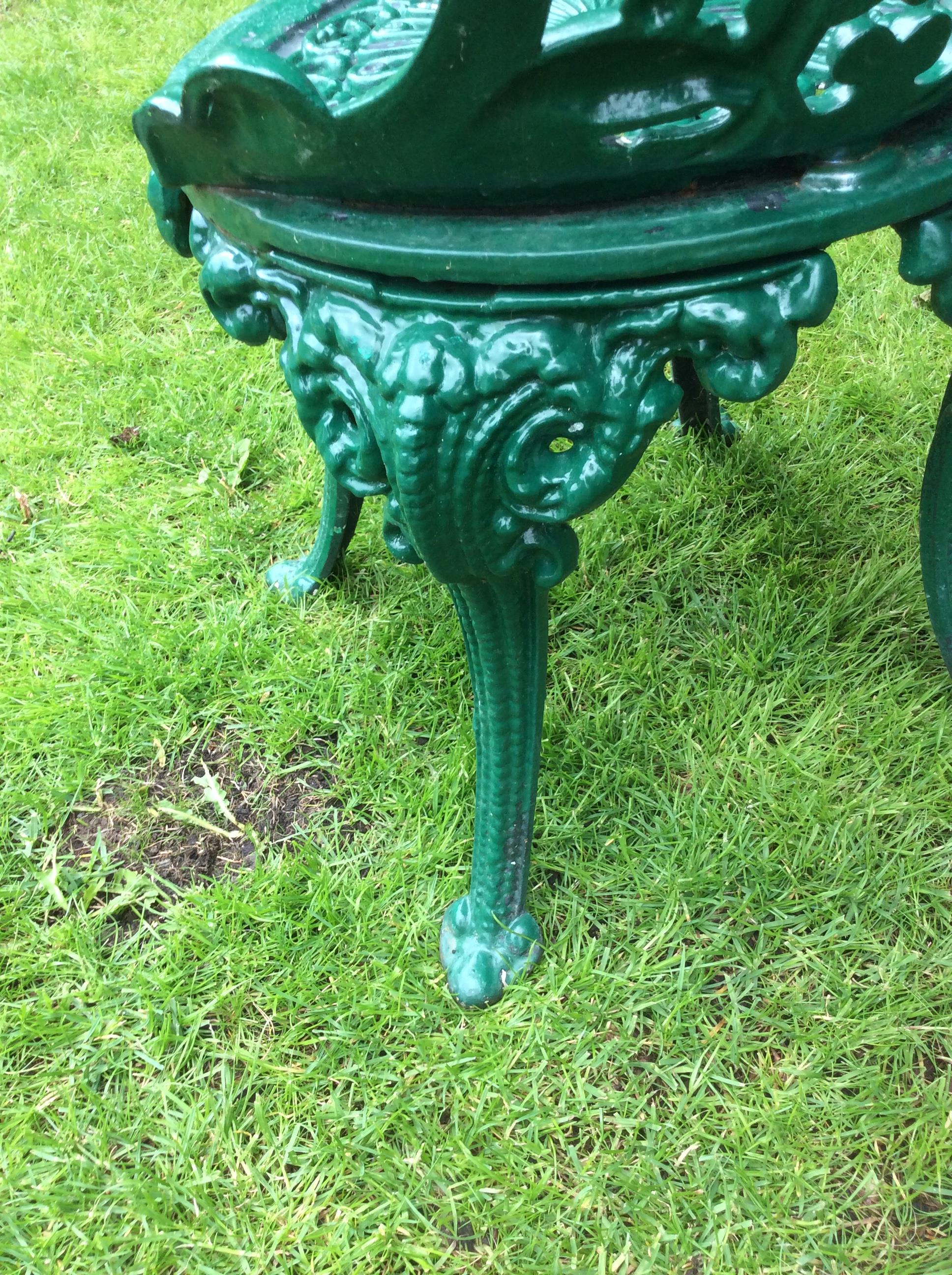 Rare Decorative Victorian Cast Iron Garden Chair - Image 4 of 4