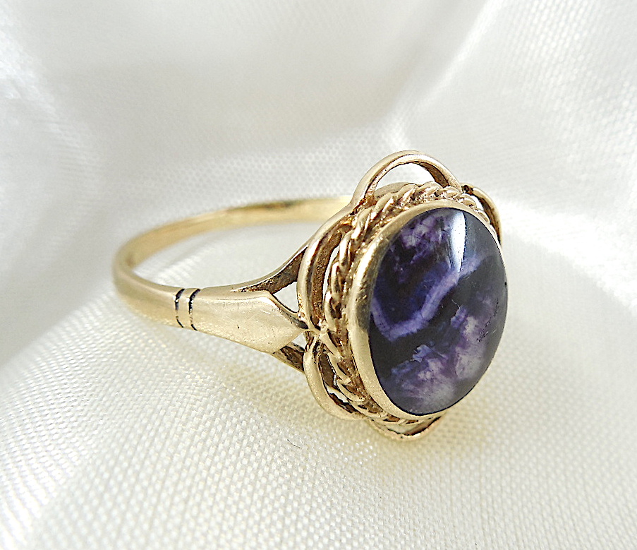 "Blue John" Gold Ring - Image 9 of 9