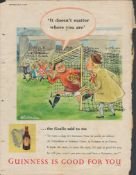 Collection Of 17 Original Vintage Guinness Vintage Advertising Prints