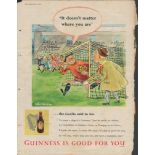 Collection Of 17 Original Vintage Guinness Vintage Advertising Prints