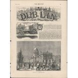 6 Original Antique Wood Grain Prints Of Dublin Life In 1878