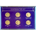 Gold Sovereign Type Set (6)
