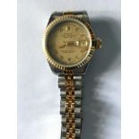 Boxed- Rolex Ladies 18Ct Bi-Metal,Datejust