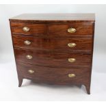Georgian Mahogany Bow Fronted Chest Of Drawers