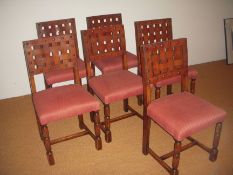 6 Oak Chairs.