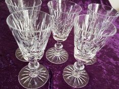 5 Cut Glass Sherry/Liqueur Glasses