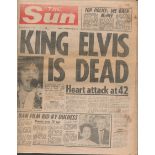 Collection 10 Original Newspaper Reports & Images The Death Of Elvis Presley