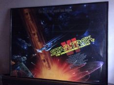 Original Framed Film Cinema Poster, Star Trek, Paramount 1991