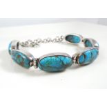 Silver Bracelet With Turquoise