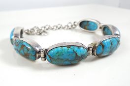 Silver Bracelet With Turquoise