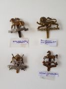 Rare Military Cap Badges, 16Th Queen'S Lancers, King'S Regt. King'S Own, Royal West Surrey