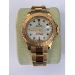 Boxed-Rolex Yacht-Master Mid-Size 18Ct Yellow Gold 132.5Gm Watch