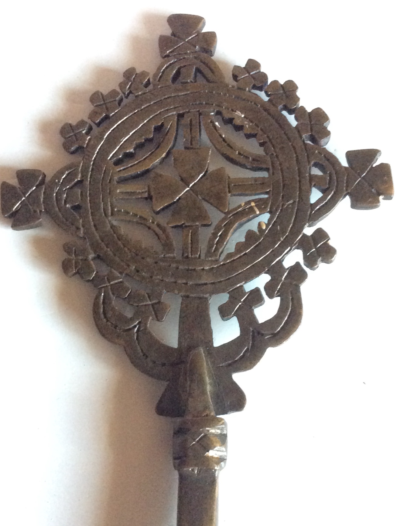 Antique Ethiopian Christian Hand Cross Key - Image 3 of 6