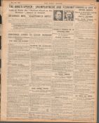 The Kings Speech Peace In Ireland Original 1920 Newspaper