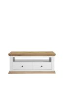 Boxed Item Burford 2 Drawers Storage Coffee Table [Cream/Oak] 50X120X60Cm Rrp:£262.0