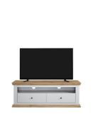 Boxed Item Burford Wide Tv Unit [Grey/Oak] 50X140X44Cm Rrp:£250.0