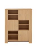 Boxed Item Minsk 3 Doors Multi Function Display Unit [Oak] 100X91X35Cm Rrp:£226.0