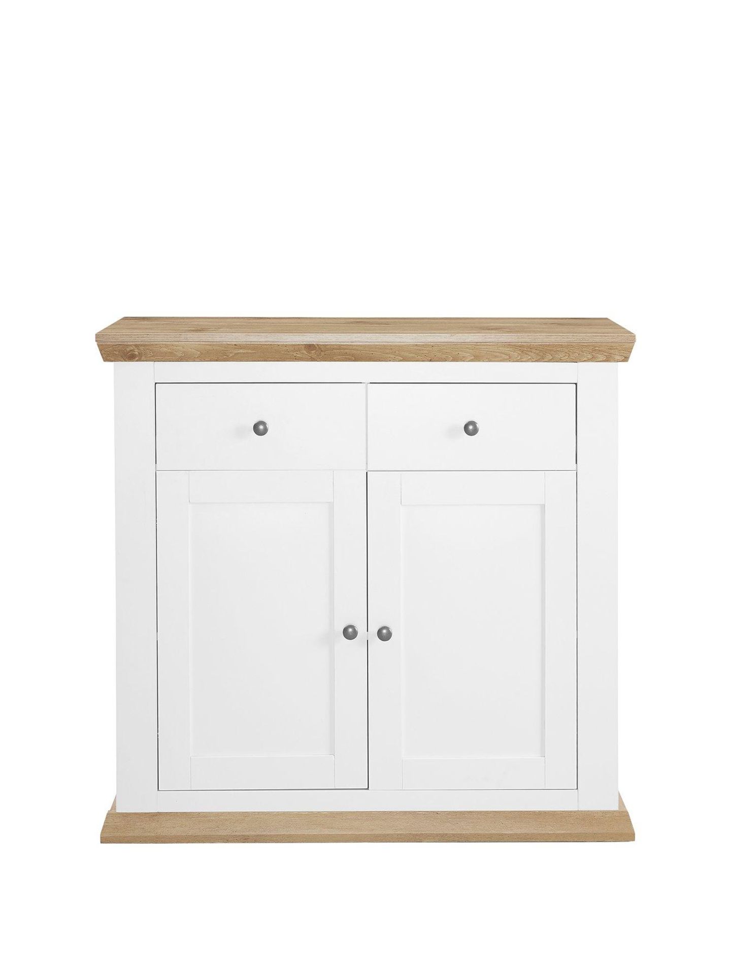 Boxed Item Burford Compact Sideboard [Cream/Oak] 95X100X44Cm Rrp:£250.0