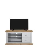 Boxed Item Burford Corner Tv Unit [Grey/Oak] 58X120X55Cm Rrp:£262.0