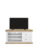 Boxed Item Burford Corner Tv Unit [Cream/Oak] 58X120X55Cm Rrp:£262.0