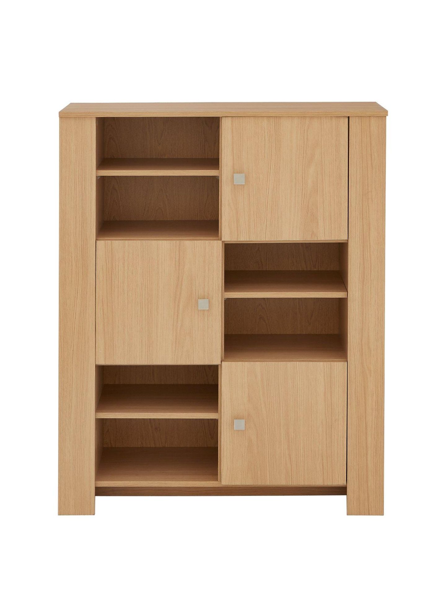 Boxed Item Minsk 3 Doors Multi Function Display Unit [Oak] 100X91X35Cm Rrp:£226.0