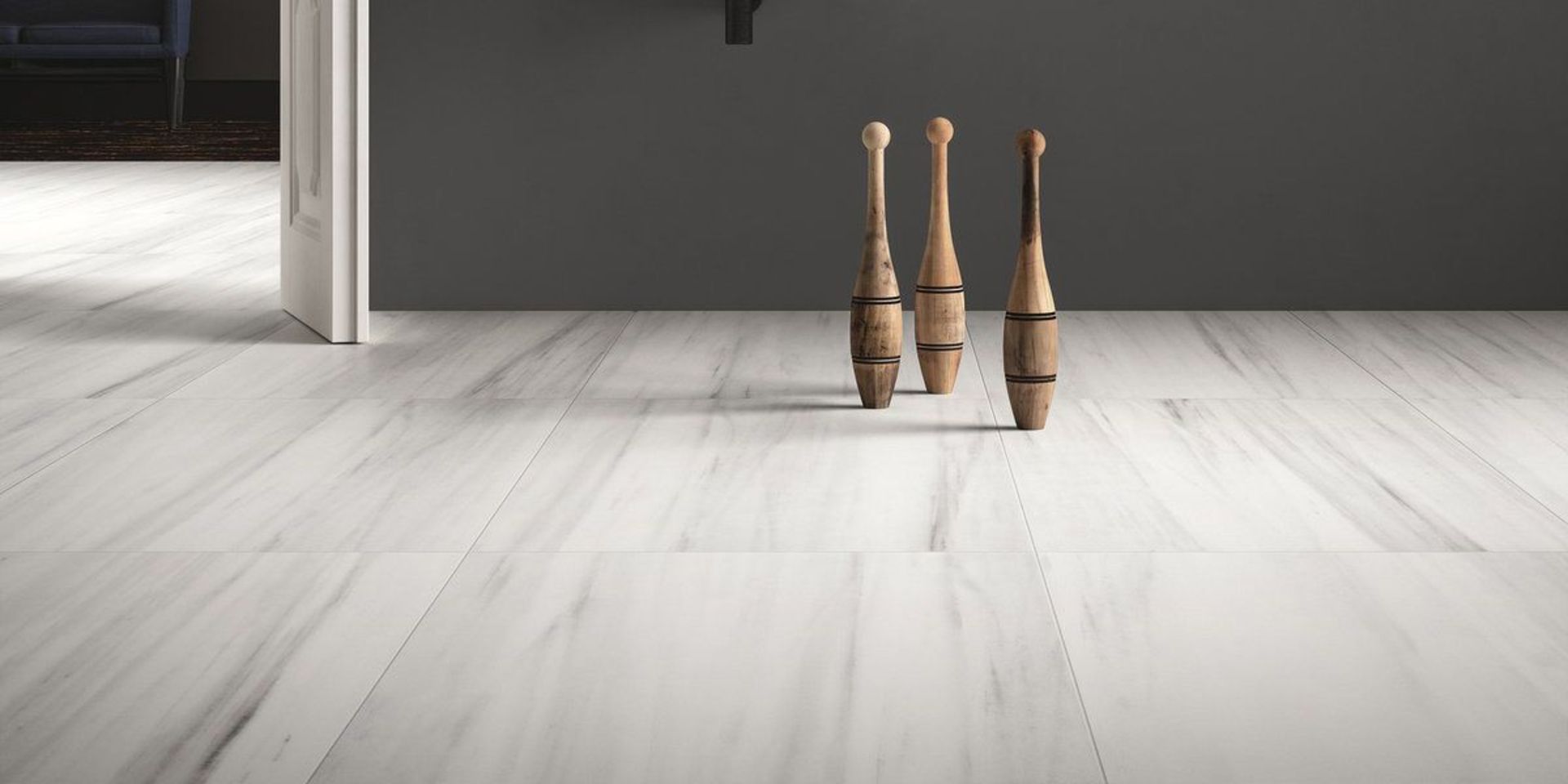 Bianco Striato - 60x120cm 8mm Polished Porcelain Tile - Full Body - 2 Pallet - Image 3 of 4