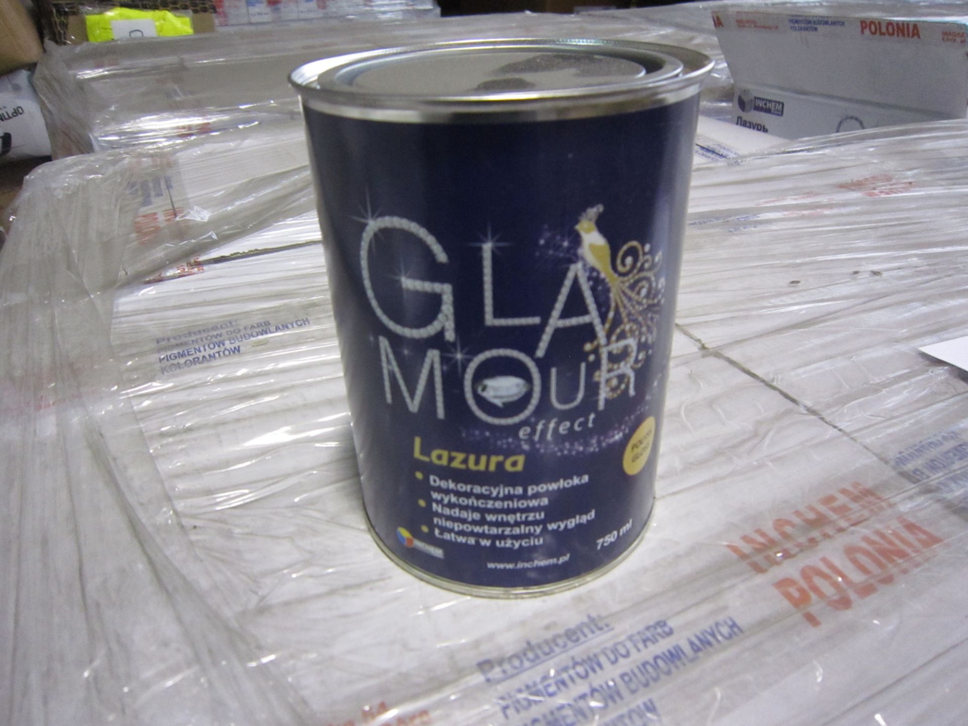 1. x Pallet containing 432 tins of Glamour Effect varnish in gloss - New and sealed - 72 carto... - Image 2 of 5