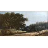 English School Original oil painting depicting a landscape signed J C Ward