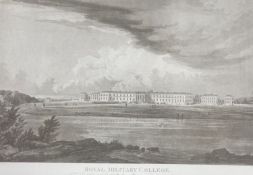 Large Royal Military Collage Sandhurst Engraving by W J Bennett published by J S Virtue London
