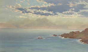 Captain George Drummond Fish (fl 1906-1938) Scottish View The Cullins From Broadford Bay
