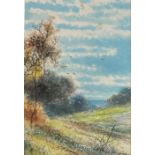 Abraham Hulk Jnr (1851-1922) signed watercolour depicting a landscape scene