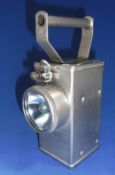 Vintage NIFE Safety Lamp Mining Tunneling Type NH 10A M.O.F.P. Certificate No. B85