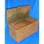 Military Tool Box Heavy with Tray and Hasp And Clasp Militaria