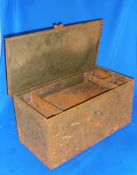 Military Tool Box Heavy with Tray and Hasp And Clasp Militaria