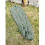 Vintage Military Extreme Weather Sleeping Bag With Hood Down Filled