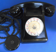 Vintage Telephone Bakelite With Mother in Law Extension Earpiece P.P.T. Propriete De Le 'Etat Vintag