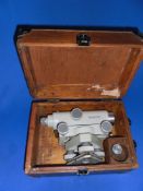 Vintage Surveyor's Theodolite Level Carl Zeiss Jenact Ni 030 In Wooden Made In German Democratic Rep