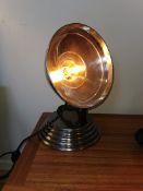 Vintage Polished Steel and Aluminium Lamp The Barber Polykmatic Heat Popular Health Lamp.Atomic era