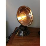Vintage Polished Steel and Aluminium Lamp The Barber Polykmatic Heat Popular Health Lamp.Atomic era