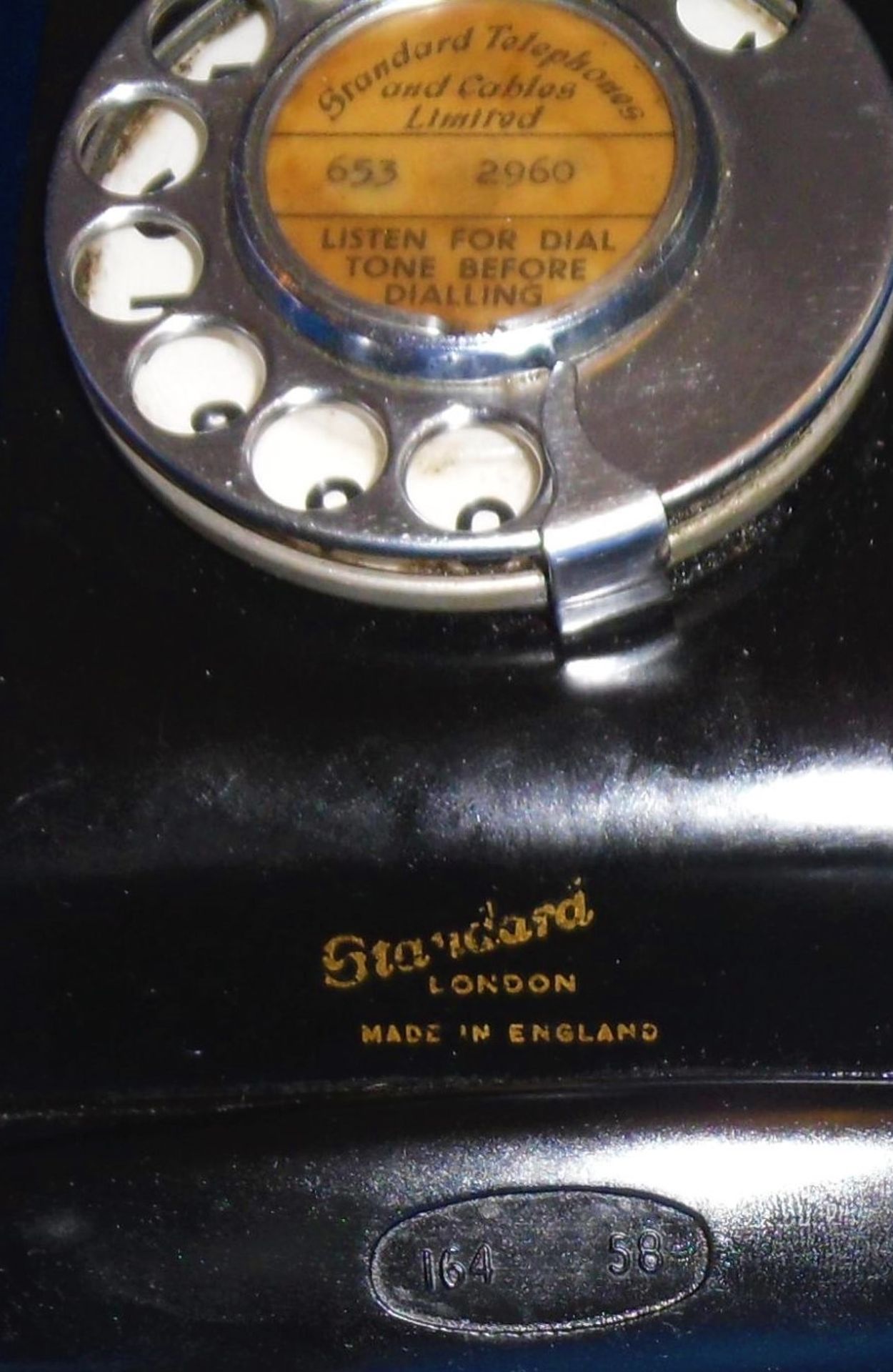 Vintage Bakelite Telephone Standard Telephone and Cables Limited 1958 - Image 4 of 8