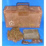 Militaria WW2 Vickers Long Ammunition Belt of Spent Shell/Casings Tool Spares Box Job Lot
