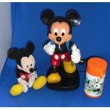 Mickey Mouse Job Lot Novelty Telephone By TYCO Soft Toy Thermos Flask By Aladin