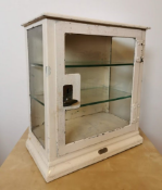 Vintage Medical Cabinet Glass & Metal Industrial Bathroom Shop Display