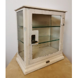 Vintage Medical Cabinet Glass & Metal Industrial Bathroom Shop Display