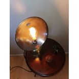 Original Bialaddin bowl fire heater Lamp Upcycled to a Vintage Lamp