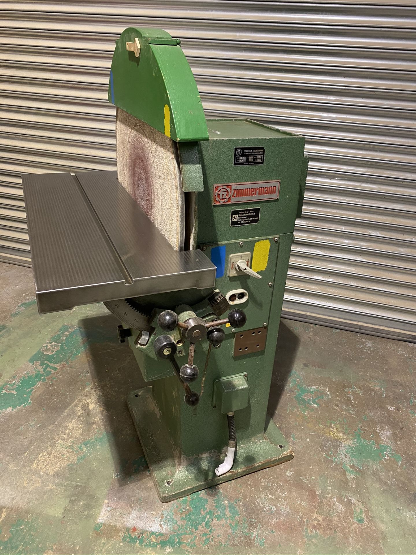 Zimmermann SZ1 600mm disc sander Wadkin Green - Image 2 of 4