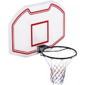 (LF101) Heavy Duty Wall Mounted Full Size Basketball Backboard Hoop Net Includes all the fitti...