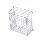 (LF263) Large Letterbox Door Post Mail Catcher Basket Cage Holder Guard Lift Up Top Steel wit...
