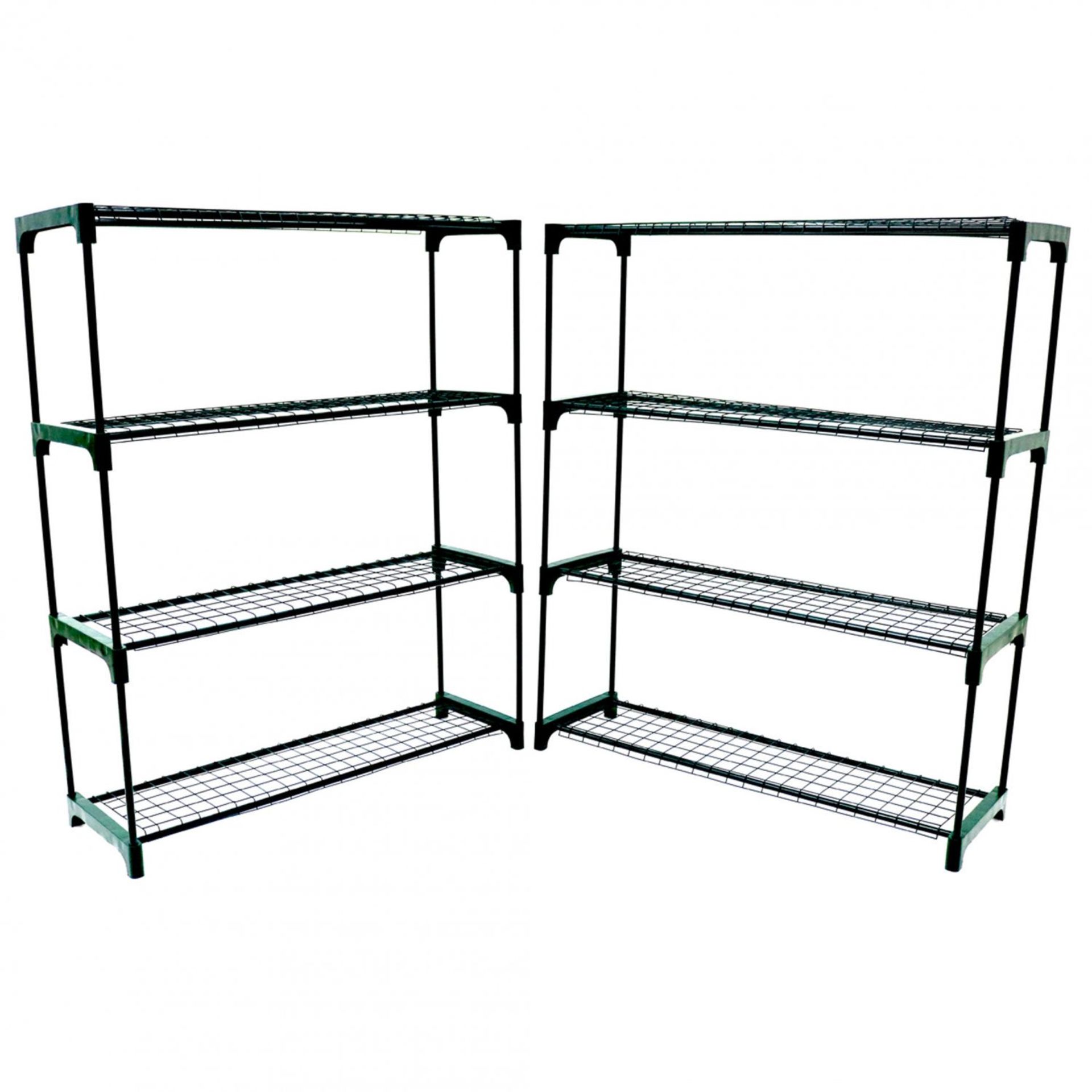 (G25) Double Pack Flower Staging Display Greenhouse Racking Shelving Robust storage solution f...